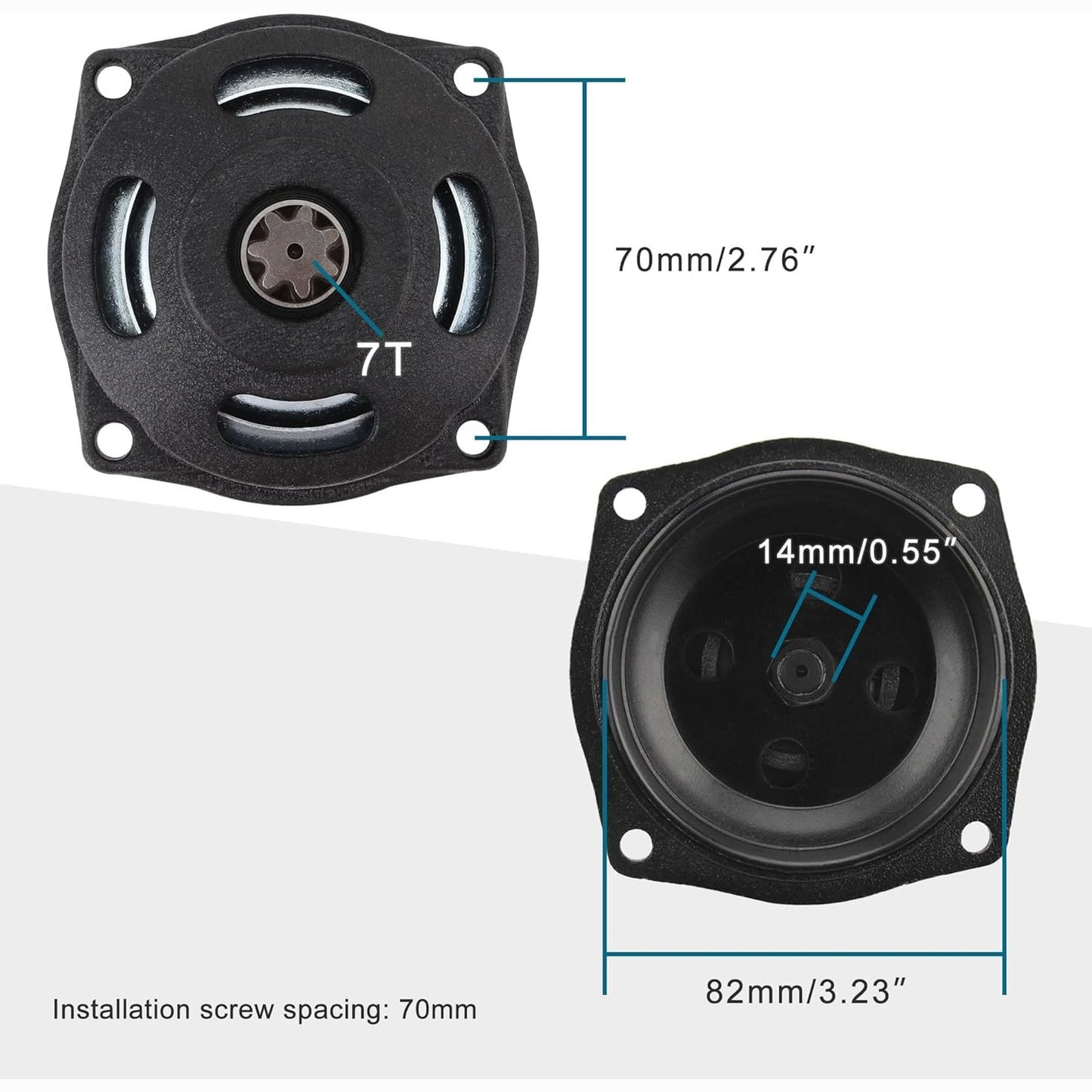GOOFIT 7 Teeth Gearbox Clutch Drum for 2-stroke 47cc 49cc Pocket Bike
