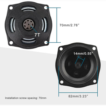 GOOFIT 7 Teeth Gearbox Clutch Drum for 2-stroke 47cc 49cc Pocket Bike
