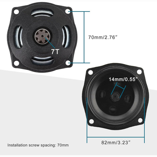 GOOFIT 7 Teeth Gearbox Clutch Drum for 2-stroke 47cc 49cc Pocket Bike