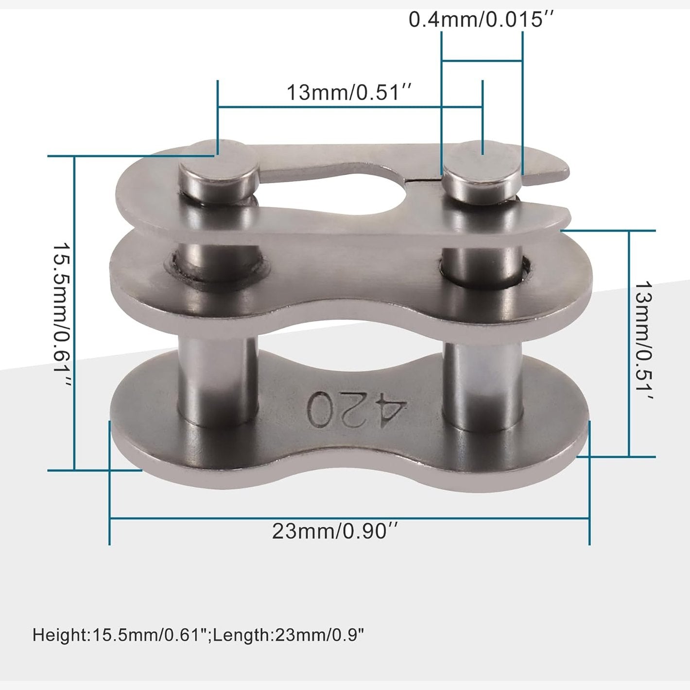 GOOFIT 1 Pcs 420 Chain Master Link for 50cc 70cc 90cc 110cc 125cc Chinese ATV Dirt Bike 4 Wheelers Pit Bike Go Kart Moped Scooters