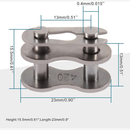 GOOFIT 1 Pcs 420 Chain Master Link for 50cc 70cc 90cc 110cc 125cc Chinese ATV Dirt Bike 4 Wheelers Pit Bike Go Kart Moped Scooters