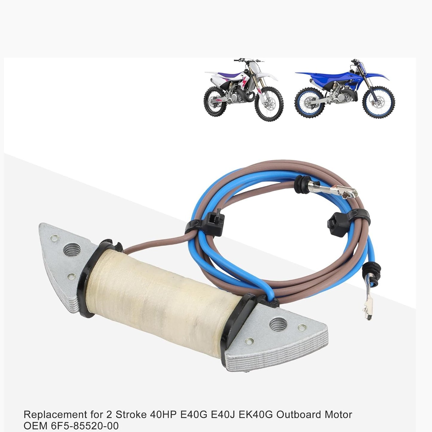 Charge Coil for Yamaha 40HP 2-Stroke Outboard E40G E40J EK40G | 6F5-85520-00