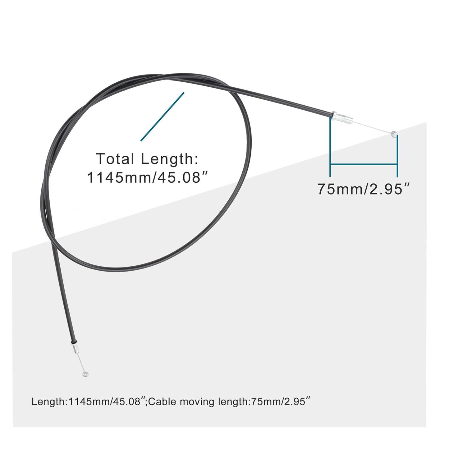GOOFIT 45.08" Choke Cable Replacement for 150cc 200cc Air-Cooled Eagine ATV Motorcycle