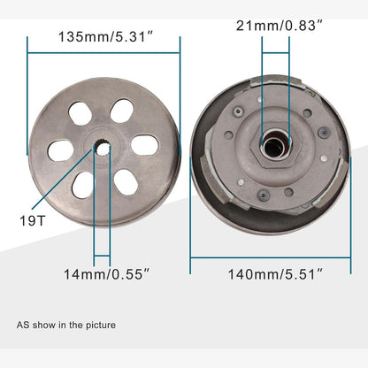 Clutch Assembly For 4 Stroke GY6 125cc 150cc 152QMI 157QMJ Engine