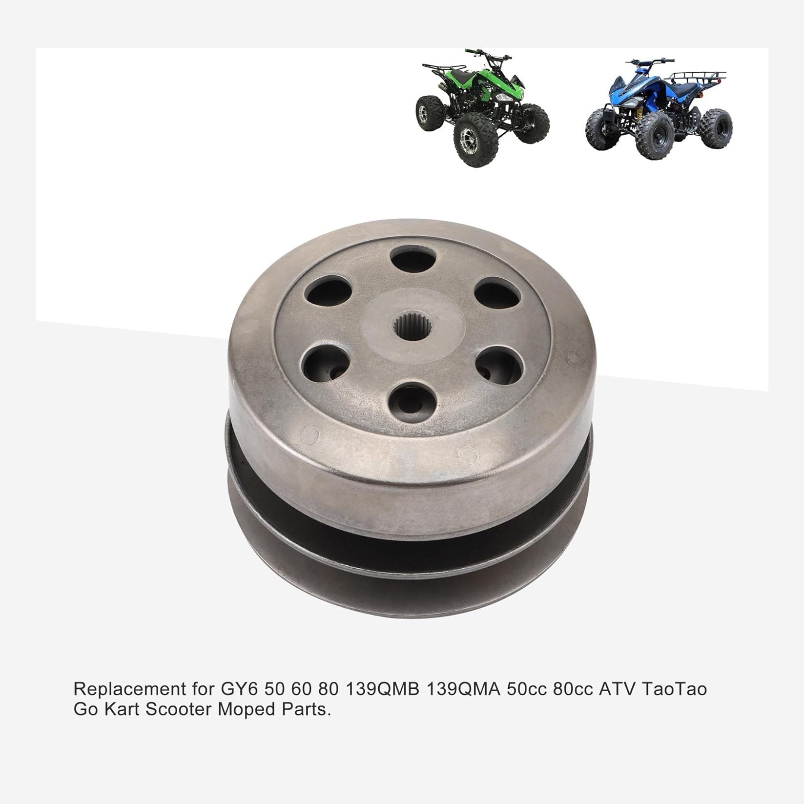 Driven Pulley Rear Clutch For GY6 49cc 50cc 80cc 139QMB Engine