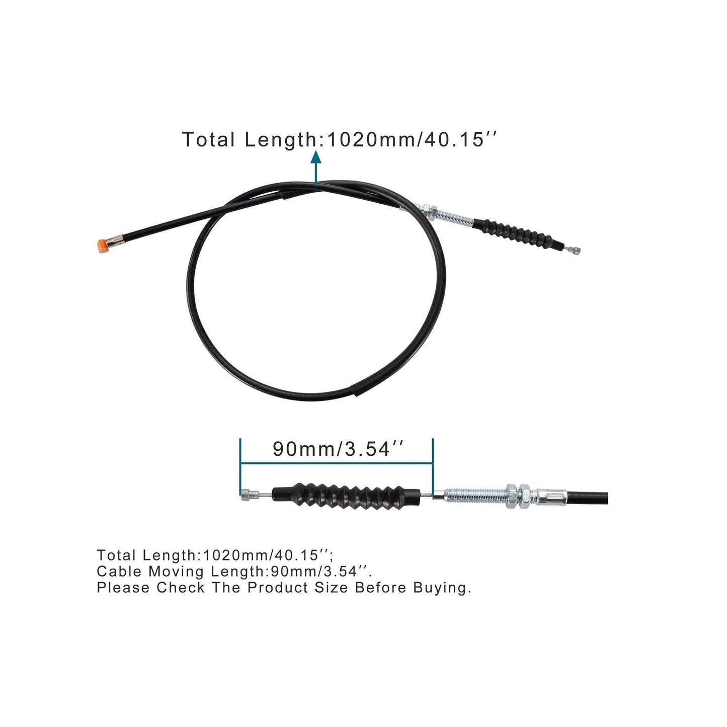 GOOFIT 40.16" Clutch Cable Replacement for 125cc 150cc 200cc 250cc Pit Dirt Bike ATV Quad Taotao Baja SSR Off Road Motorbike Motocross