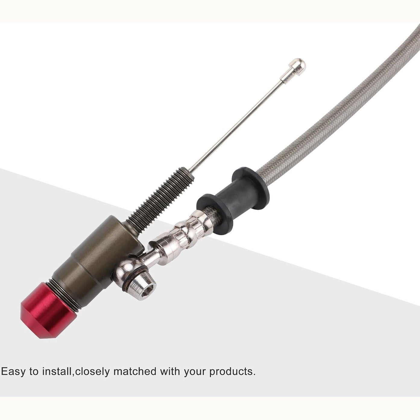 GOOFIT Black 1200mm Hydraulic Clutch Lever Master Cylinder Fluid Reservoir Lever Replacement for 125cc - 250cc Vertical Engine Off Road Motorcycle Pit Dirt Bike Motocross ATV Quad