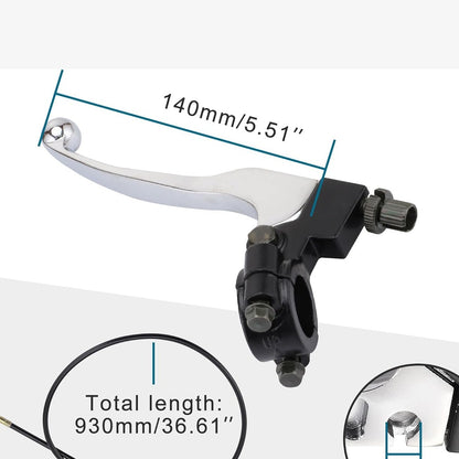 GOOFIT Universal 7/8" Handlebar Left Clutch Lever with Clutch Cable Replacement for CRF XR SSR 50cc 70cc 90cc 110cc 125cc Engine Chinese Dirt Bikes Pit Bike