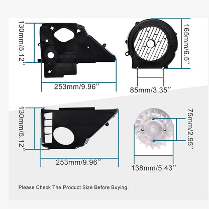 GOOFIT Air Director Cooling Fan Cover Assembly for GY6 125cc 150cc ATV Quad 4 Wheeler Go Kart Moped Scooter