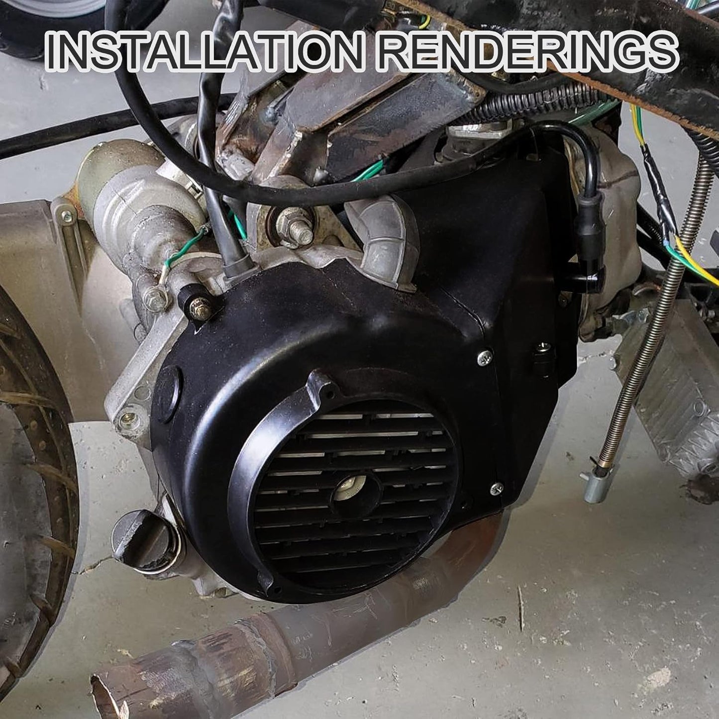 GOOFIT Air Director Cooling Fan Cover Assembly for GY6 125cc 150cc ATV Quad 4 Wheeler Go Kart Moped Scooter