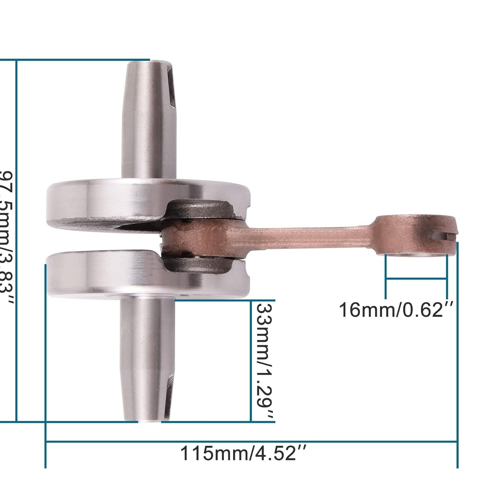 GOOFIT Complete Crankshaft Connecting Rod Assembly Replacement for 2-stroke 47cc 49cc Pocket Bike Mini ATV