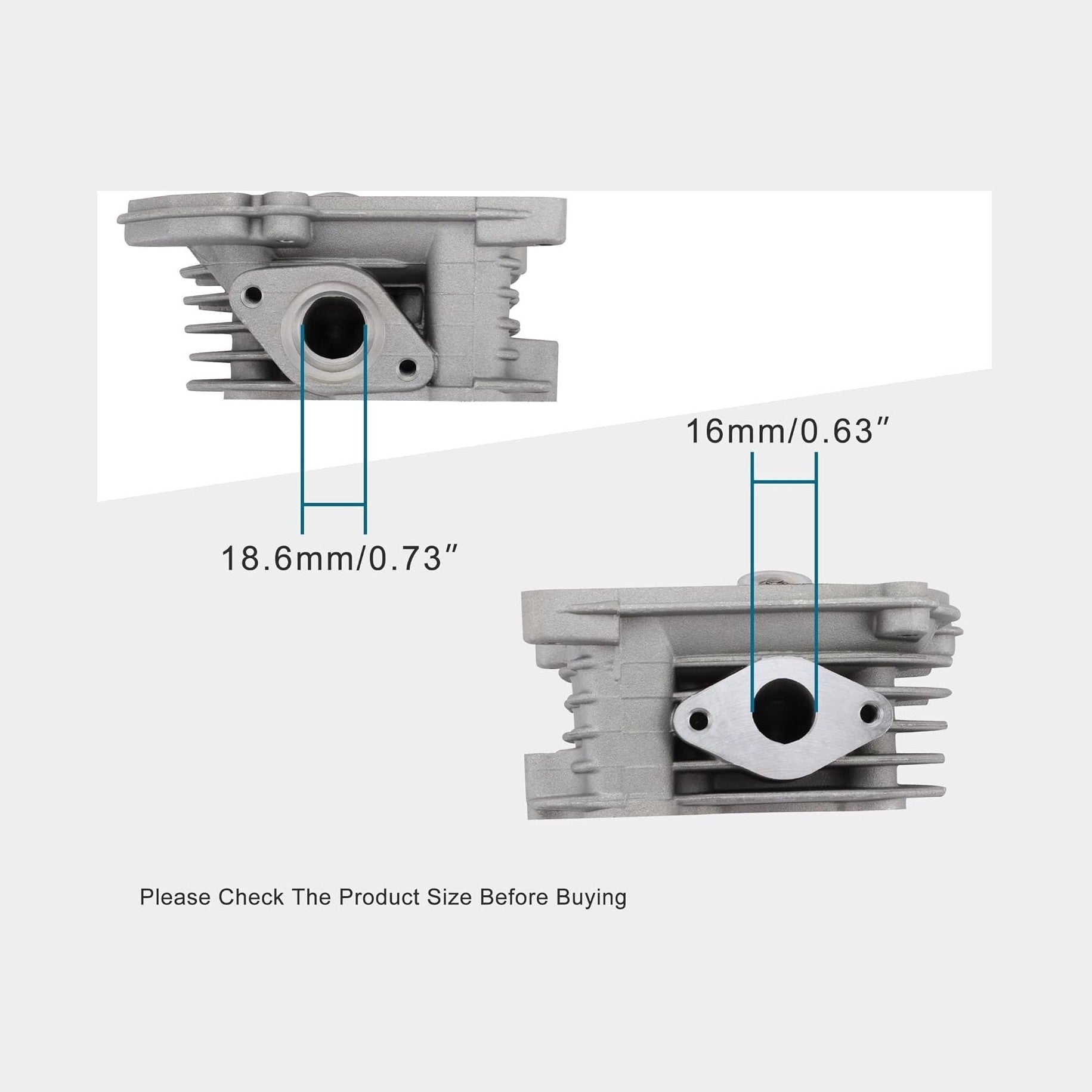 GOOFIT 39mm Cylinder Head with 64mm Valve for 4 Stroke GY6 49cc 50cc ATV Scooter Moped 139QMA 139QMB Engine Part