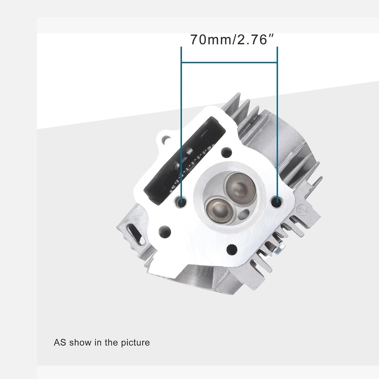 Cylinder Head 52.4mm For 4 Stroke 110cc ATV Go Kart Scooter