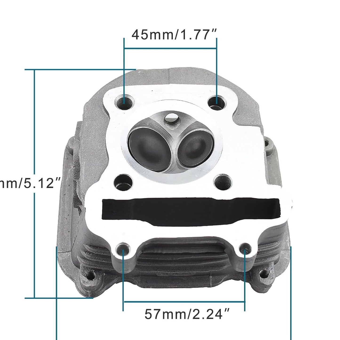 Cylinder Head 57.4mm For GY6 150cc 152QMI 157QMJ Engine