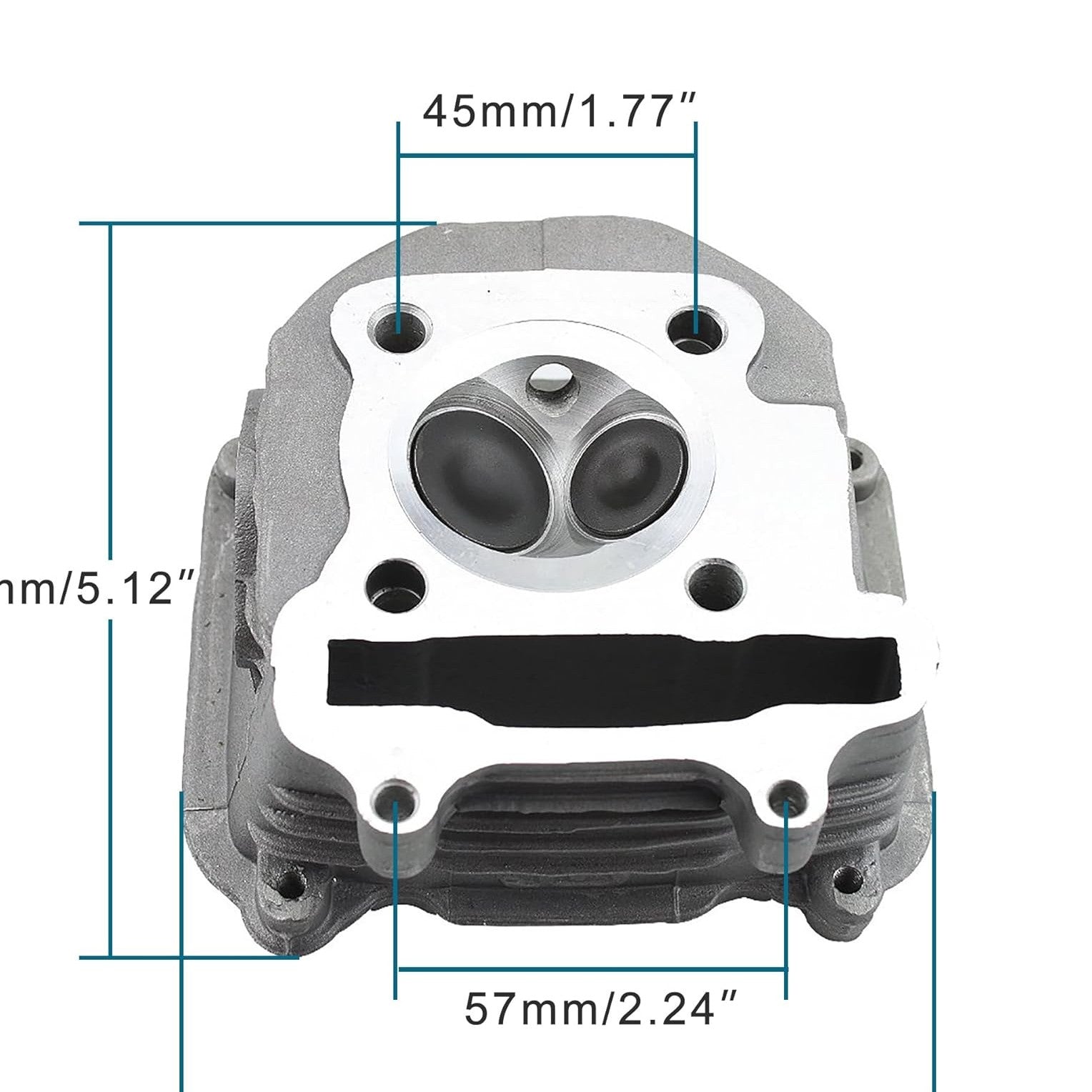 Cylinder Head 57.4mm For GY6 150cc 152QMI 157QMJ Engine