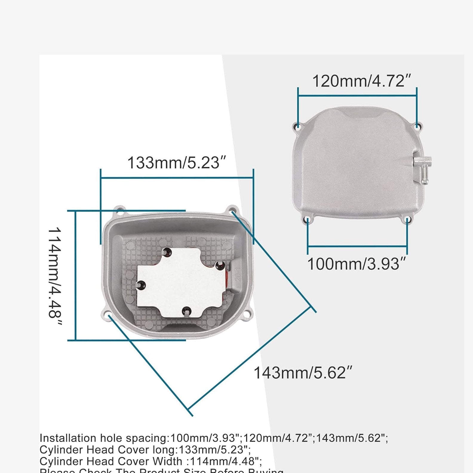 GOOFIT Cylinder Head Cover for 150cc 4 Stroke GY6 Engines Scooter ATV Go Karts