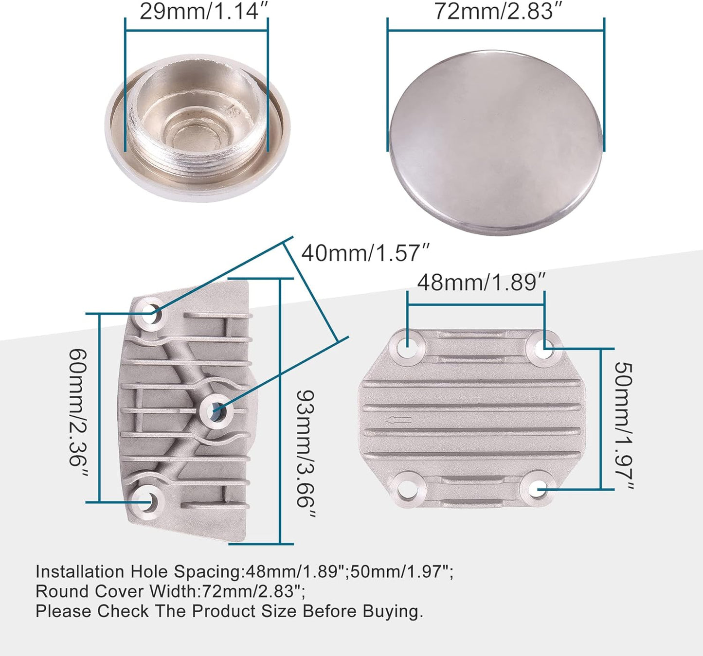 Cylinder Head Cover Set For 70cc Horizontal Engine