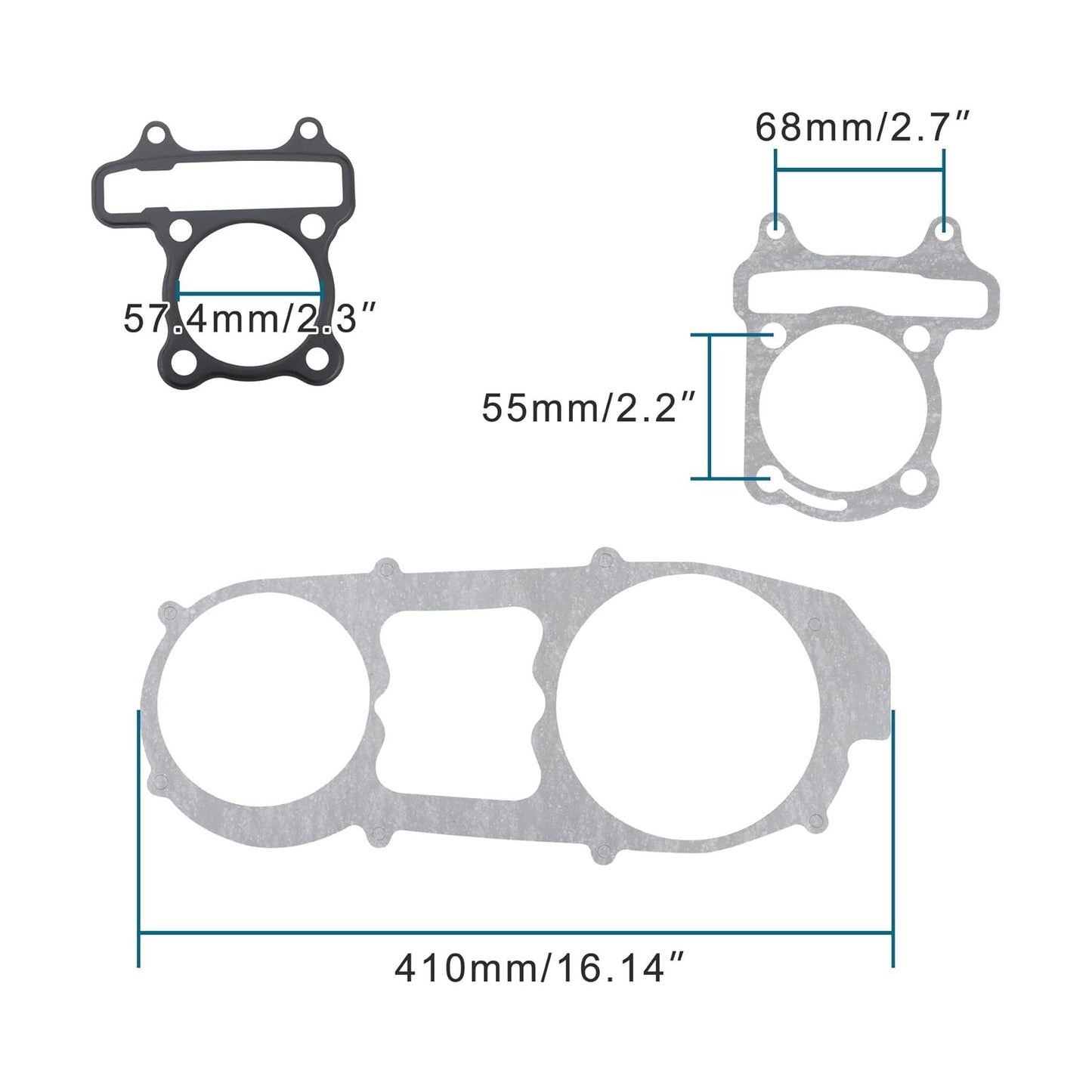 GOOFIT Complete Cylinder Intake Gasket Set Replacement for GY6 150cc Taotao Yerfdog ATV Scooter Go Kart