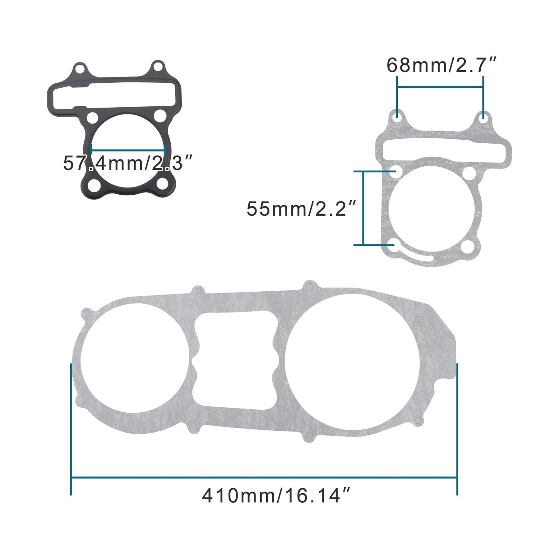 GOOFIT Complete Cylinder Intake Gasket Set Replacement for GY6 150cc Taotao Yerfdog ATV Scooter Go Kart