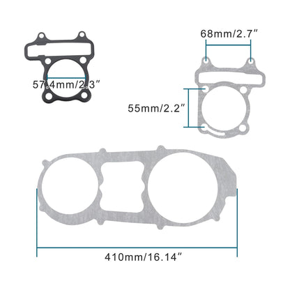 GOOFIT Complete Cylinder Intake Gasket Set Replacement for GY6 150cc Taotao Yerfdog ATV Scooter Go Kart