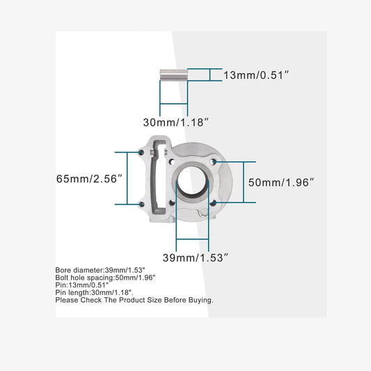 GOOFIT Cylinder Kit for 4 Stroke GY6 49cc 50cc ATV Scooter 39mm Bore