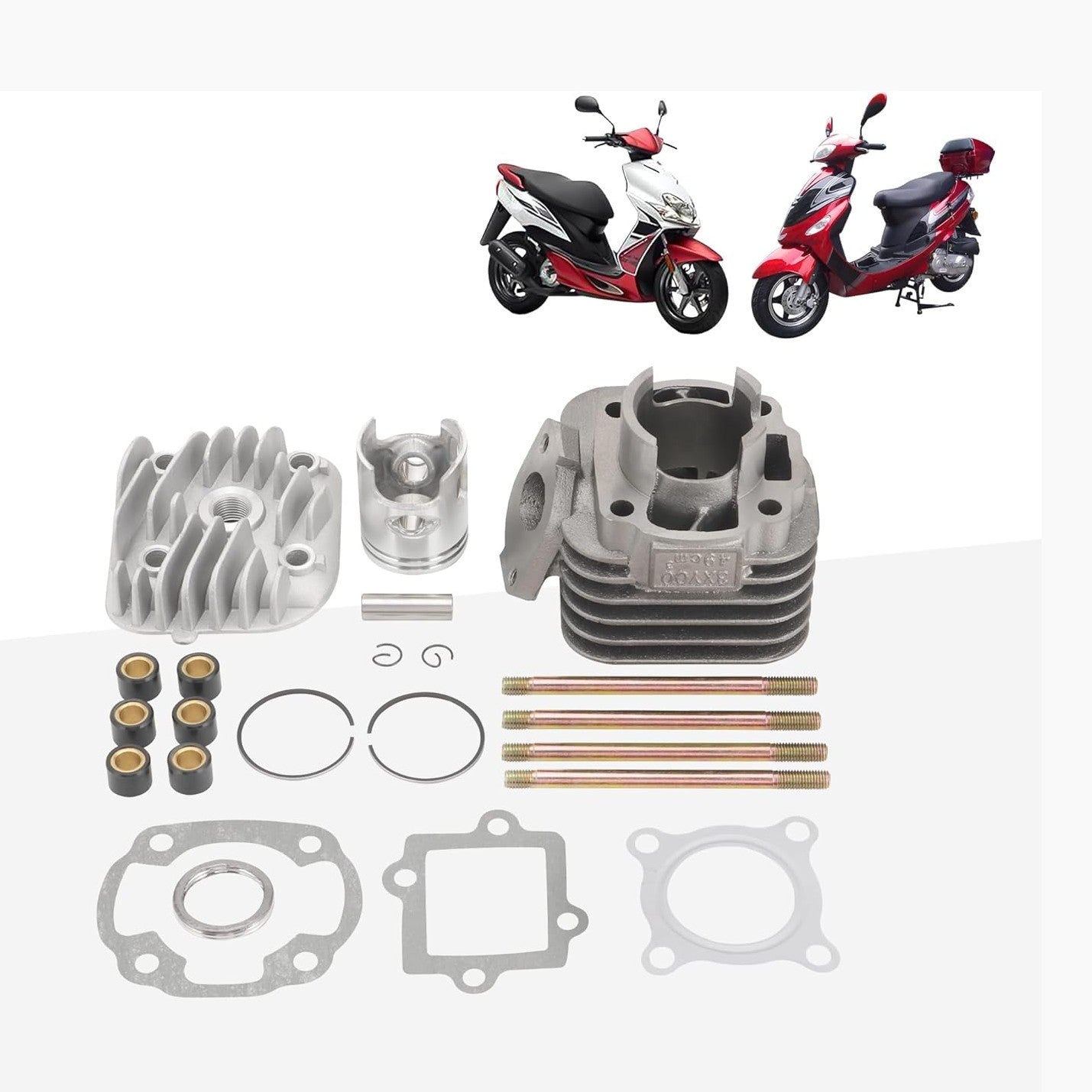 Cylinder Kit 40mm For 2 Stroke Jog 50cc Scooter