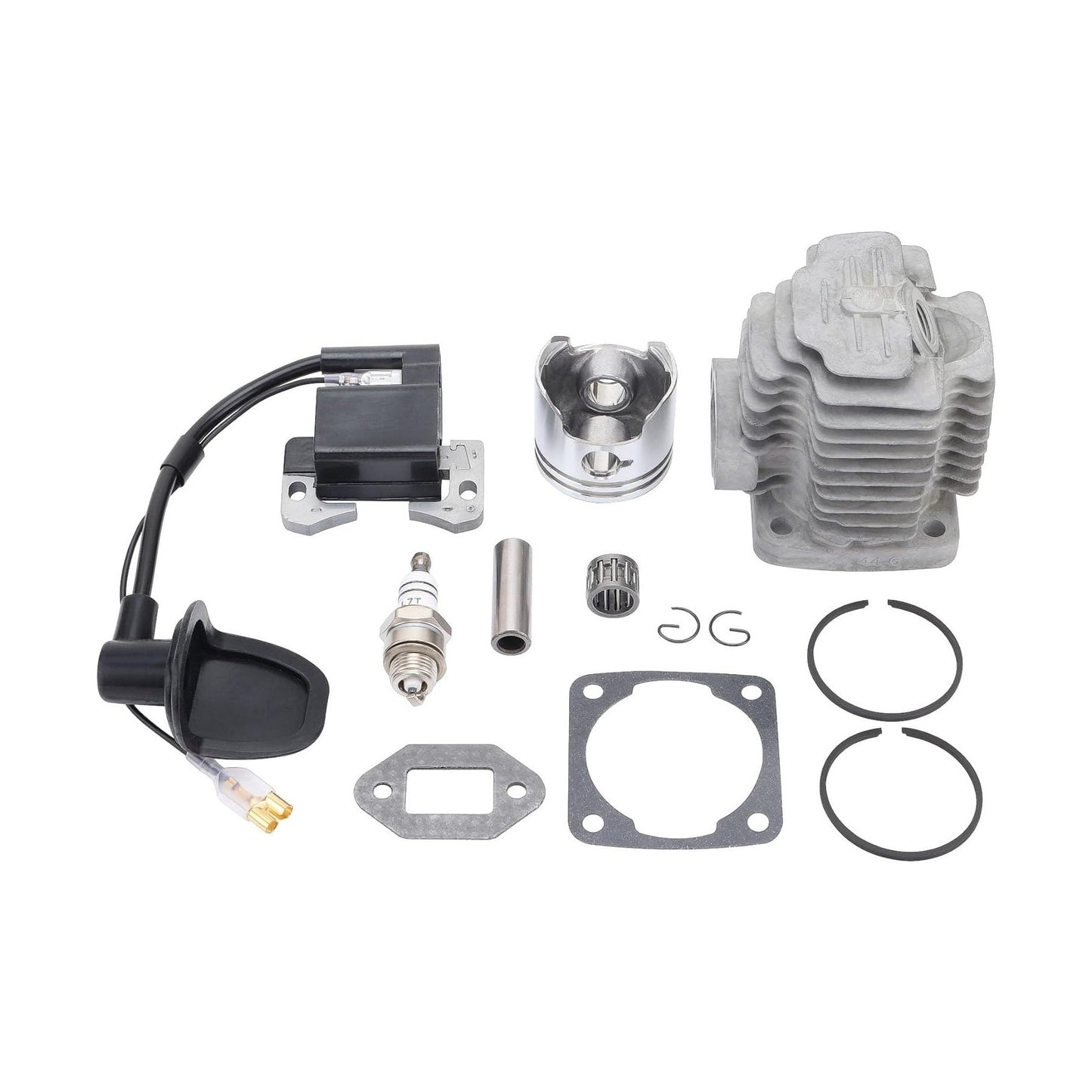 GOOFIT 44mm Big Bore Cylinder Top End Kit for 2 Stroke 47cc 49cc Mini Quad Pocket Bike