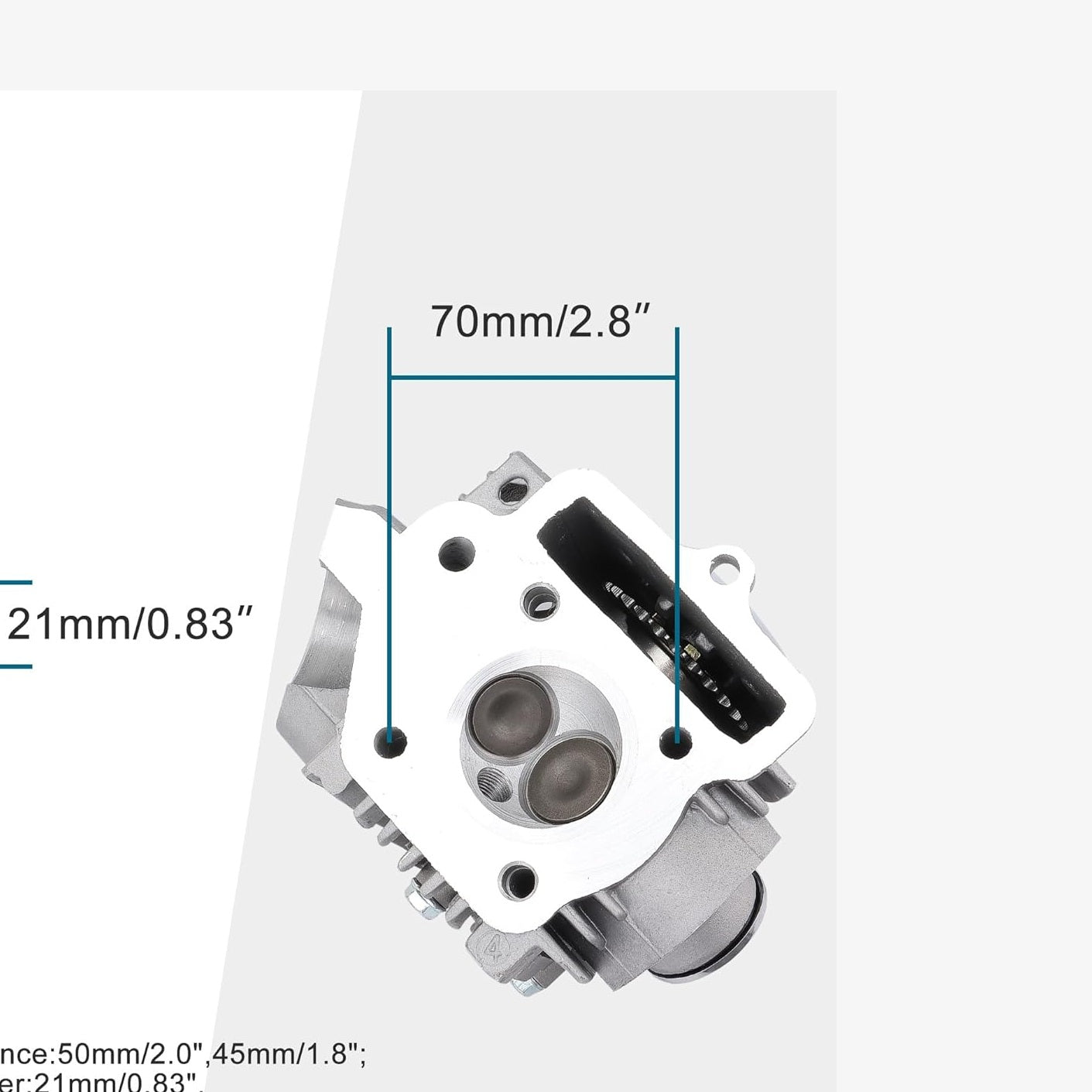 Cylinder Kit 47mm For 4 Stroke 70cc Engine ATV Go Kart Dirt Bike