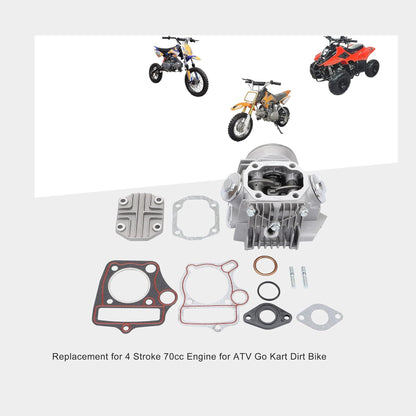 Cylinder Kit 47mm For 4 Stroke 70cc Engine ATV Go Kart Dirt Bike