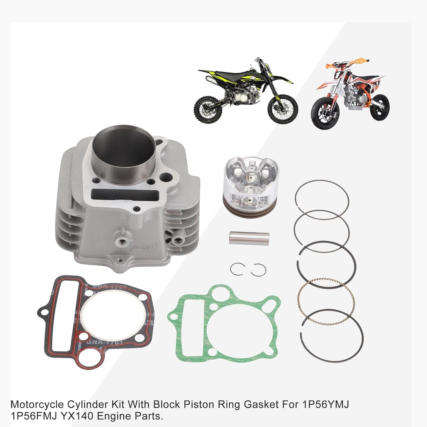 Cylinder Kit 56mm For 140cc 150cc 1P56FMJ YX140 Engine