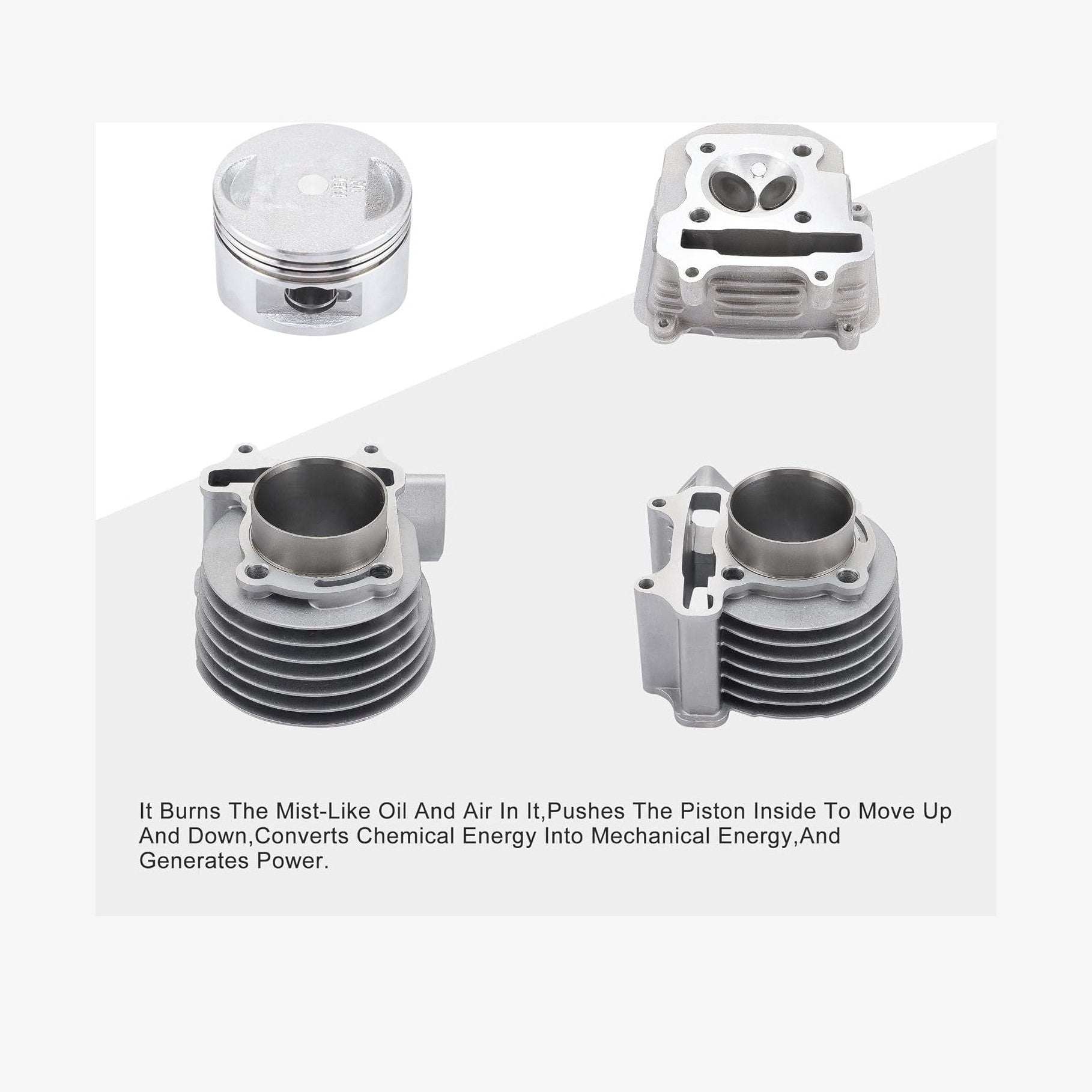 Cylinder Kit 57.4mm For 150cc 4stroke GY6 157QMJ Engine