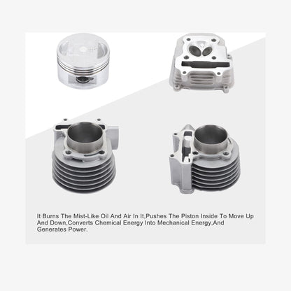 Cylinder Kit 57.4mm For 150cc 4stroke GY6 157QMJ Engine