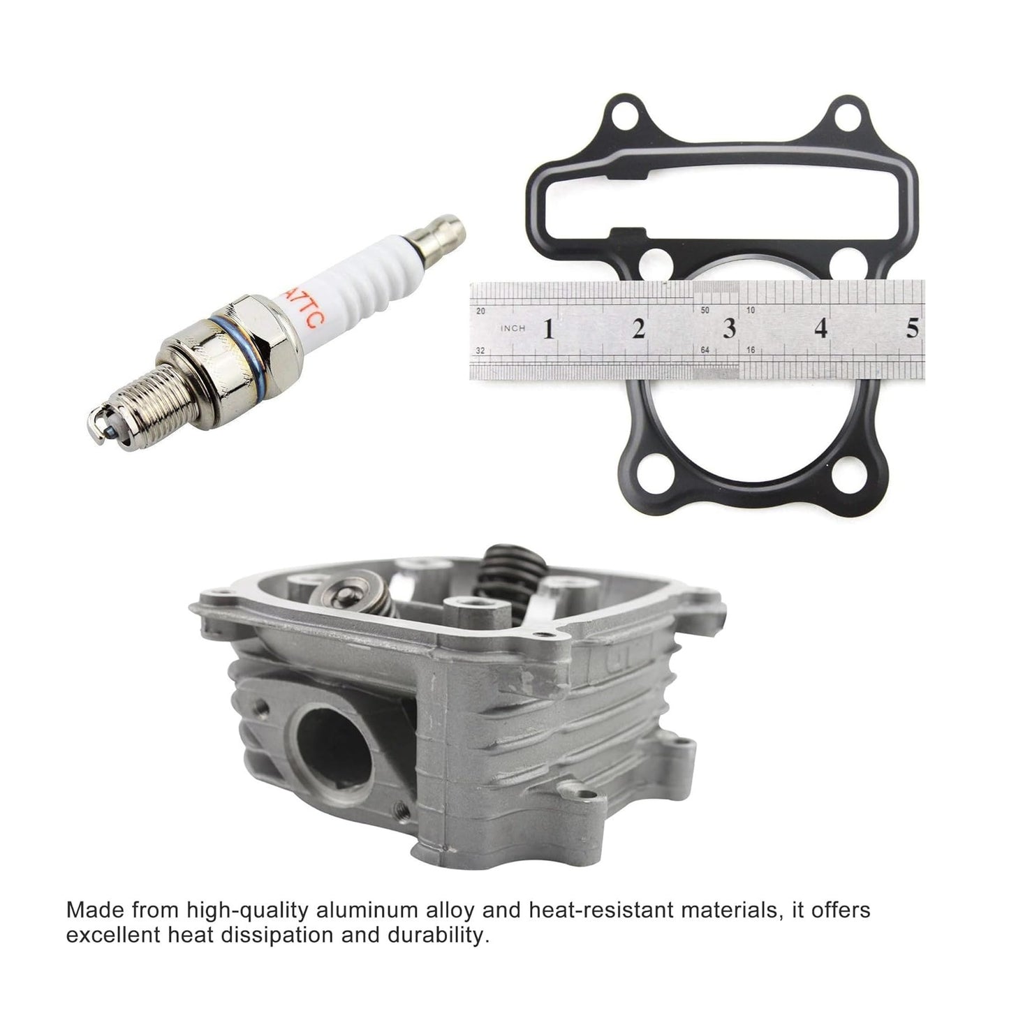 Cylinder Kit 57.4mm With Spark Plug For GY6 150cc 157QMJ 152QMI Engine