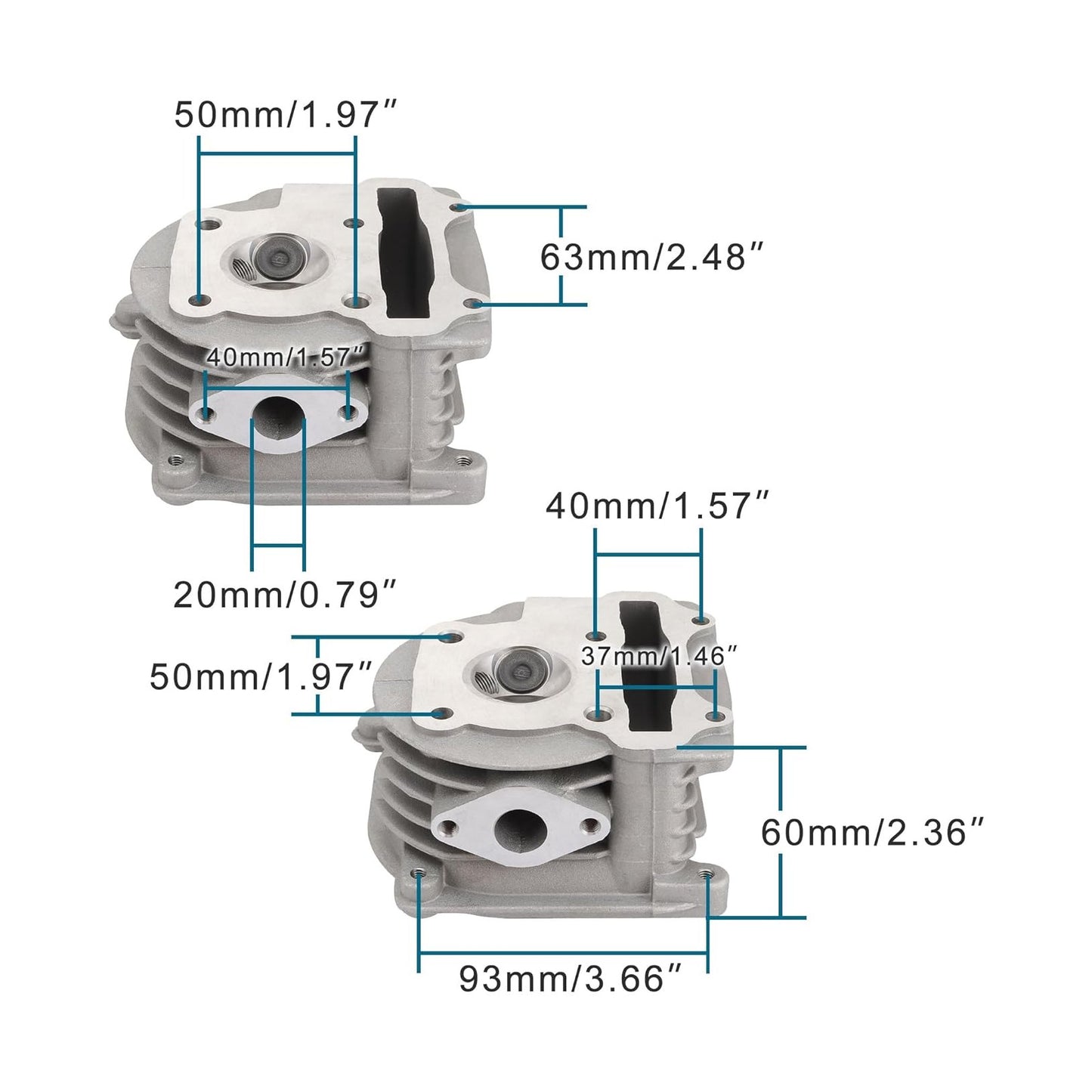 GOOFIT Cylinder Head Valves Gasket Kit Replacement for GY6 49cc 50cc ATV Scooter 139QMA 139QMB Engine ATV Quad Scooter Moped