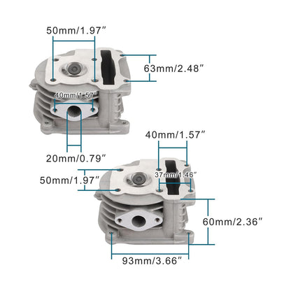 GOOFIT Cylinder Head Valves Gasket Kit Replacement for GY6 49cc 50cc ATV Scooter 139QMA 139QMB Engine ATV Quad Scooter Moped