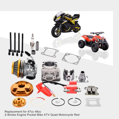 Cylinder Kits 44mm With Carburetor For 47cc 49cc 2-Stroke Engine