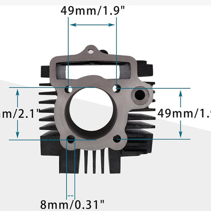 Cylinder Kits 52.4mm For 110cc 4-Stroke Engine ATV Go Kart