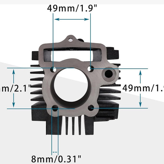 Cylinder Kits 52.4mm For 110cc 4-Stroke Engine ATV Go Kart