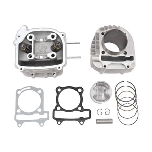 62.5mm Big Bore Cylinder & Head Rebuild Kit for 4-Stroke GY6 150cc 180cc 200cc Upgrade 157QMJ 152QMI - goofitmoto