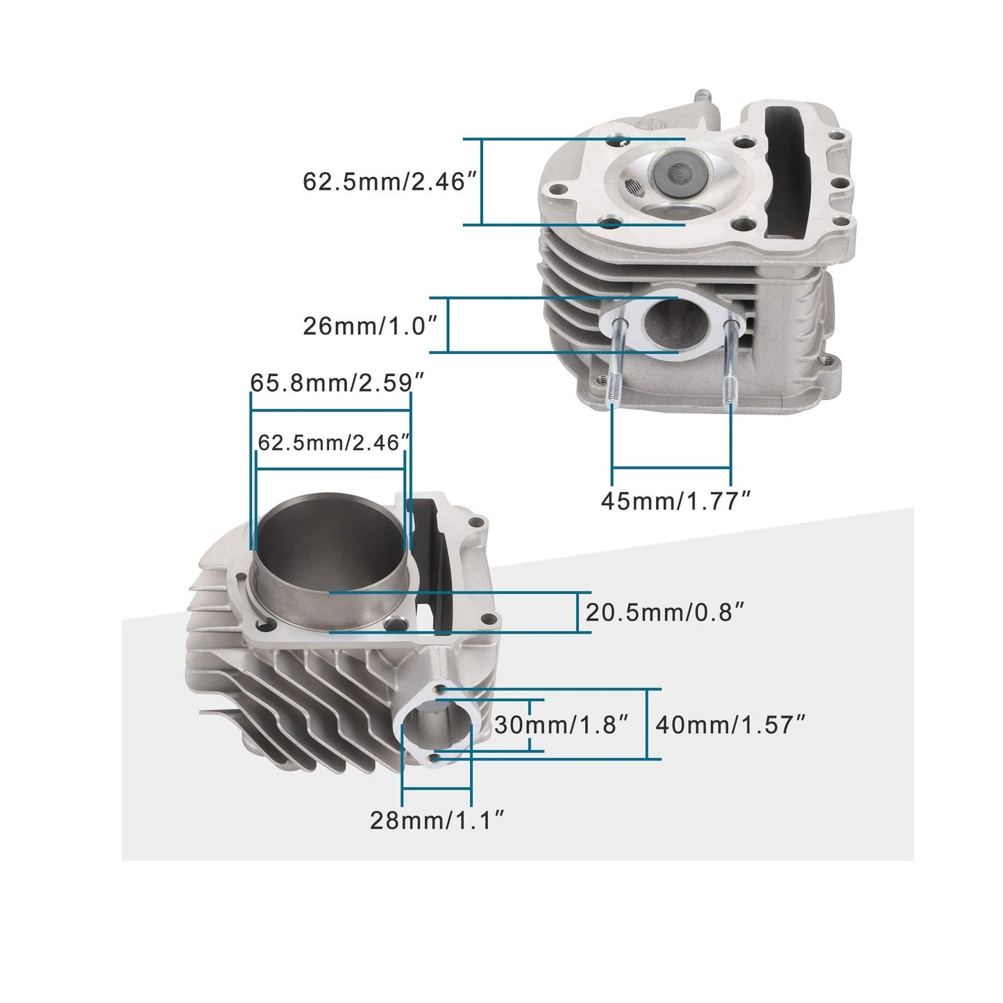 Cylinder Kits 62.5mm For GY6 180cc 200cc 250cc Engines