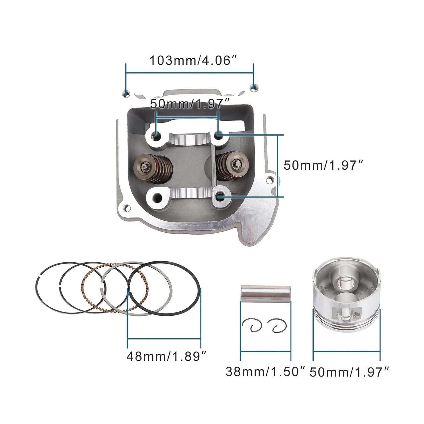 Cylinder Kits 64mm For GY6 50cc 139QMB Racing Scooter