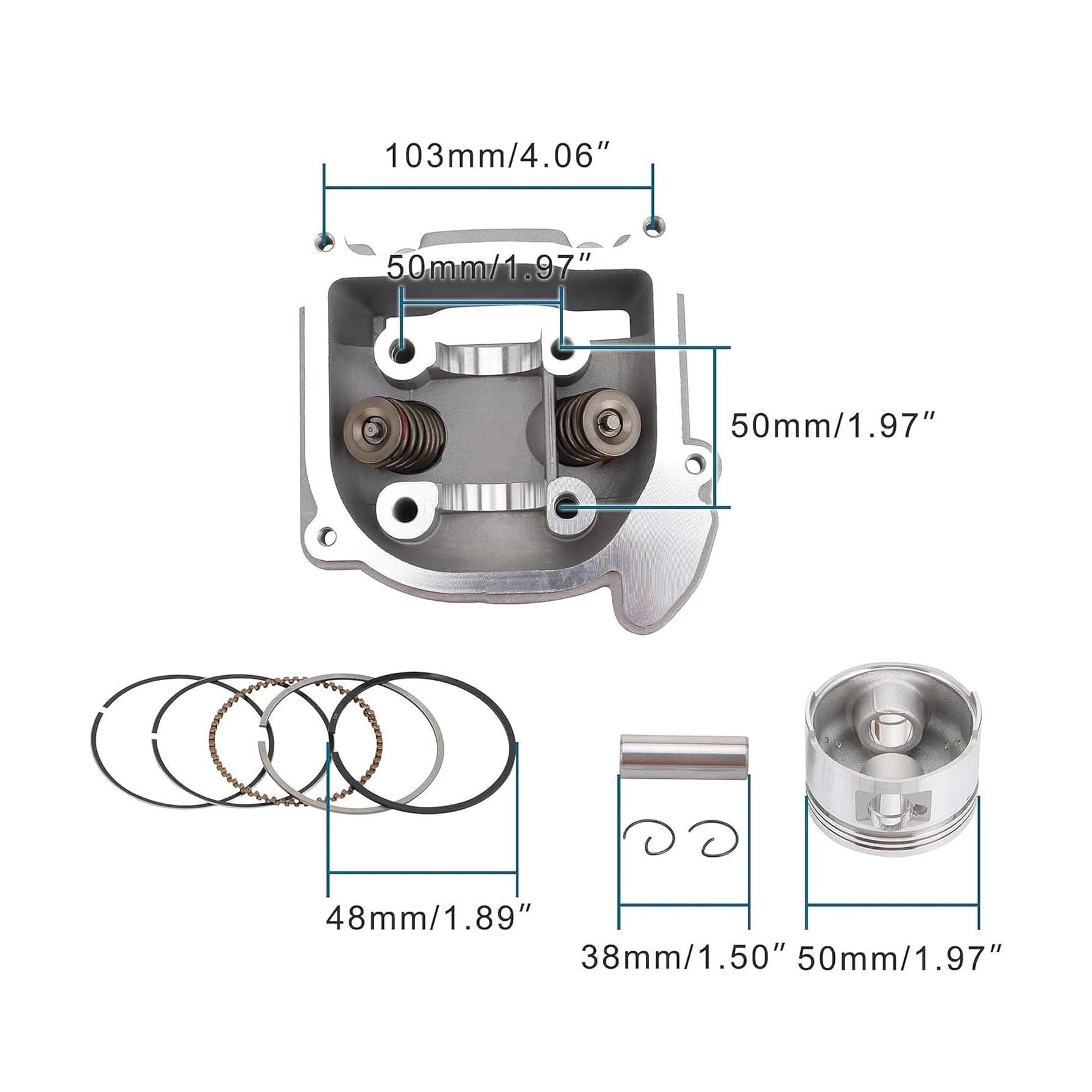 Cylinder Kits 64mm For GY6 50cc 139QMB Racing Scooter