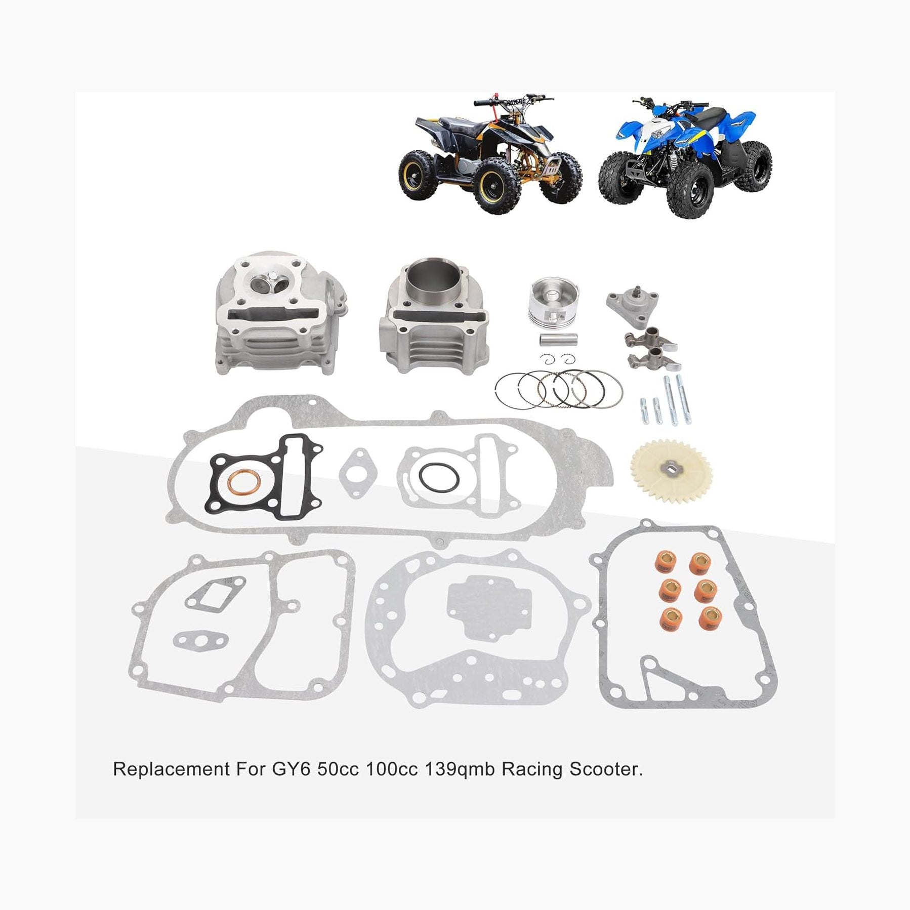 Cylinder Kits 64mm For GY6 50cc 139QMB Racing Scooter