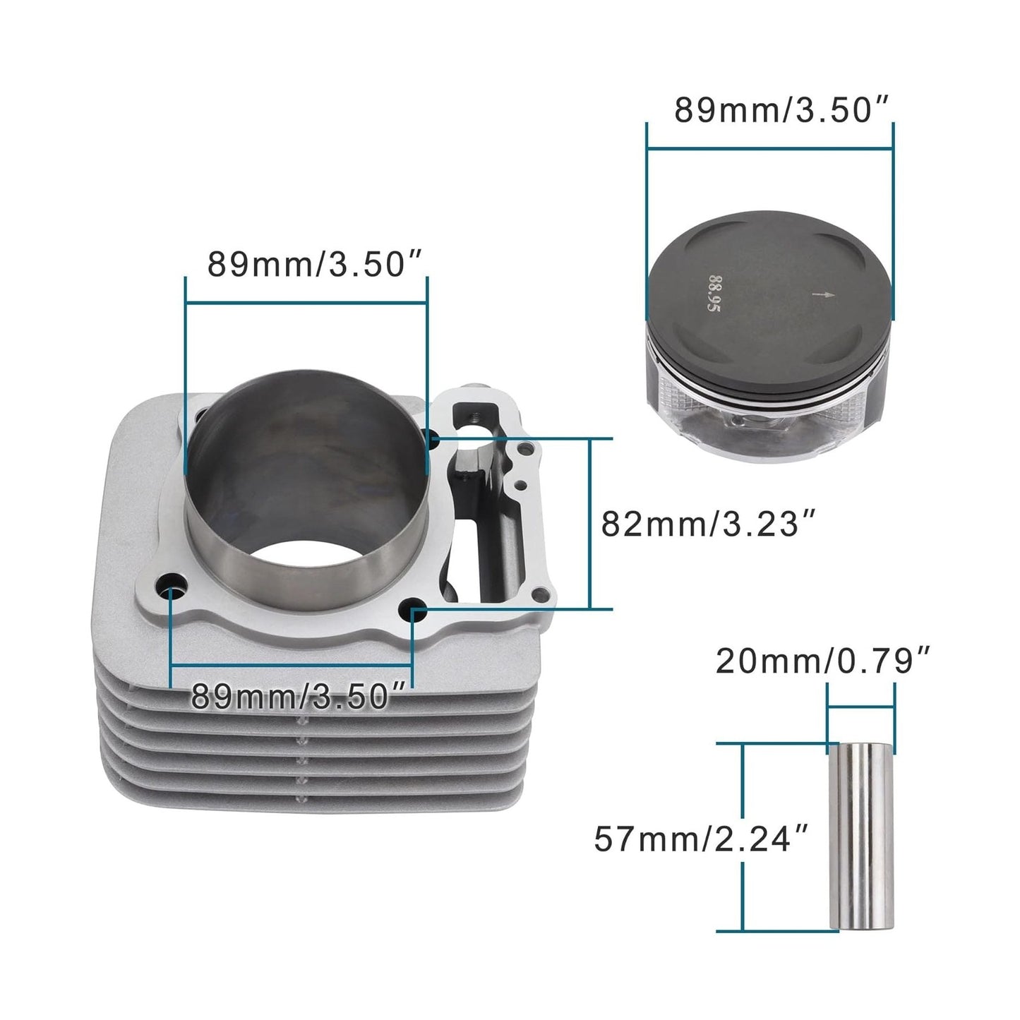 Cylinder Kits 89mm For 440CC | XR400R&TRX400EX&TRX400X