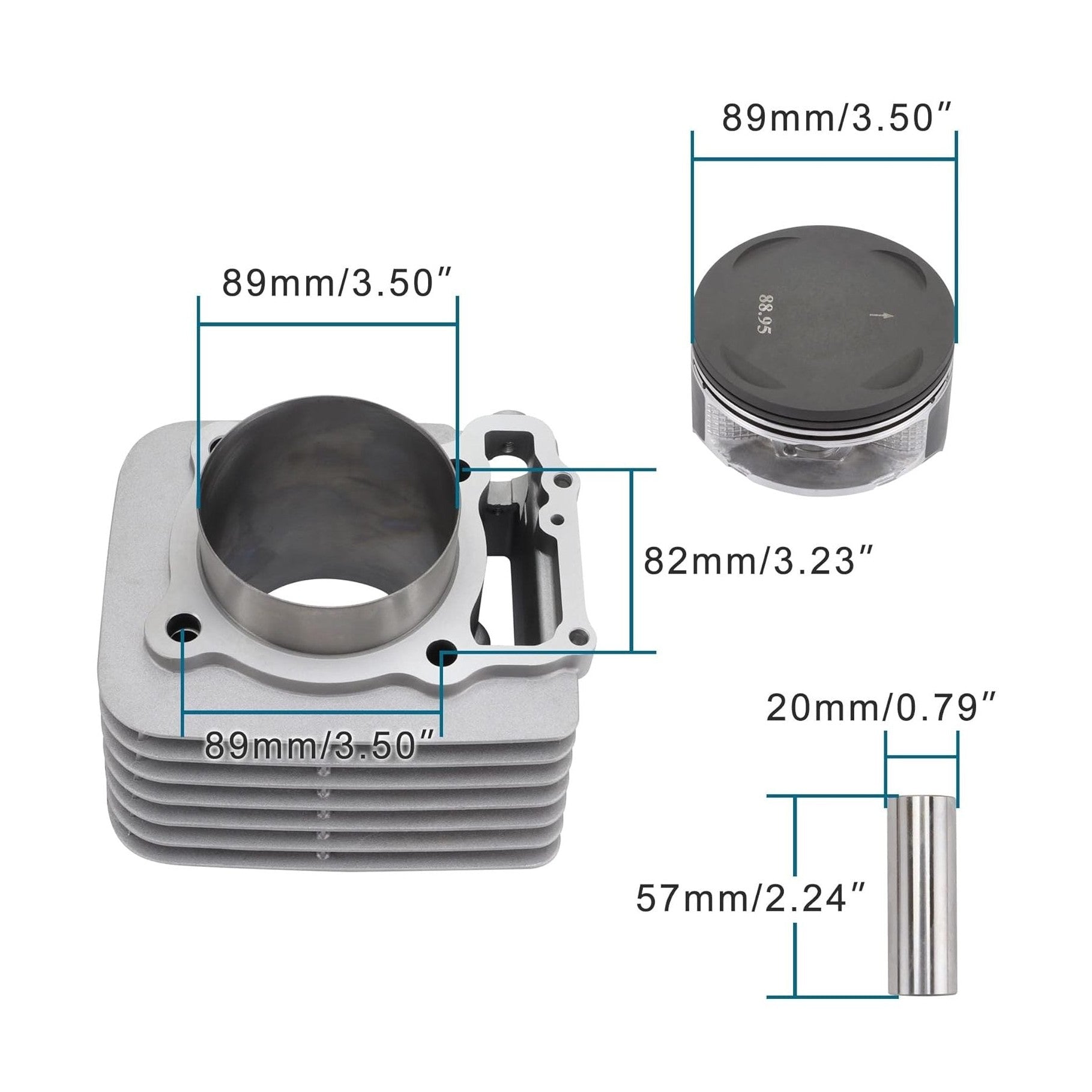 Cylinder Kits 89mm For 440CC | XR400R&TRX400EX&TRX400X