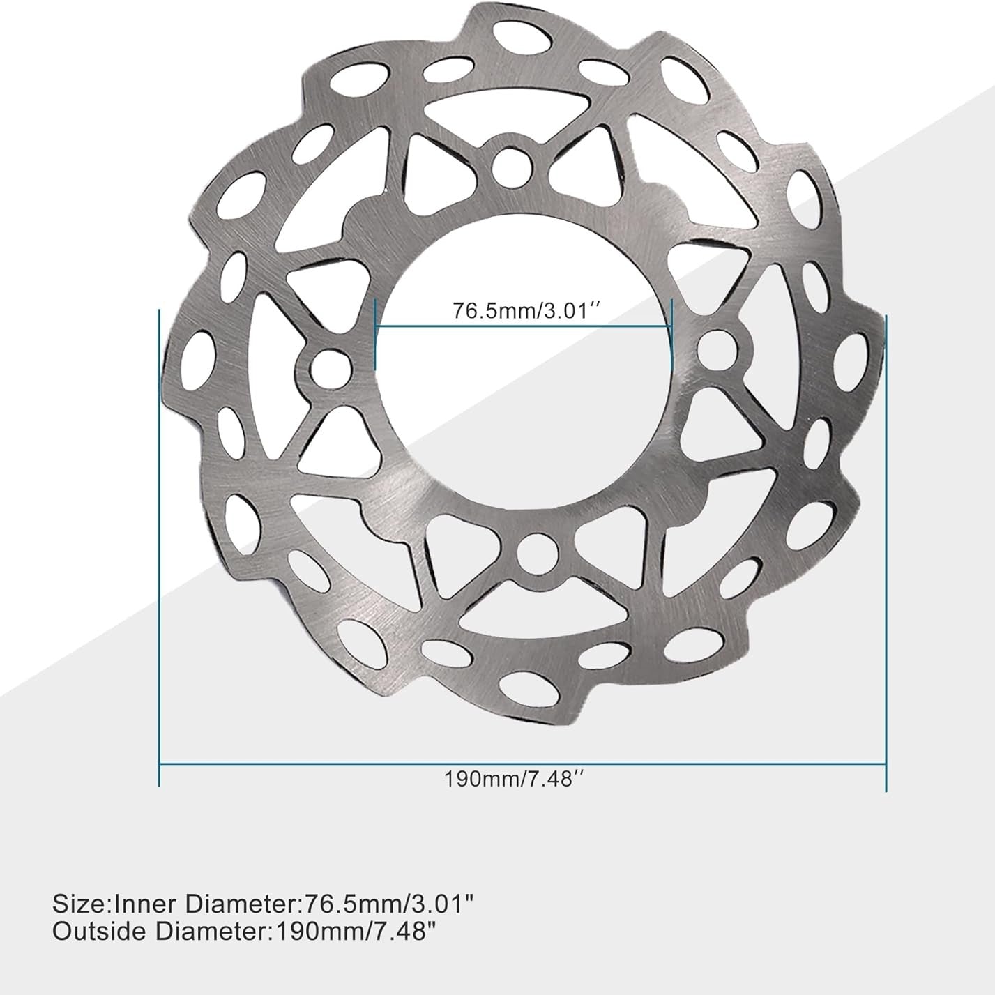 GOOFIT 190mm Disc Brake Plate Replacement for 110cc 125cc Apollo Dirt Pit Bike