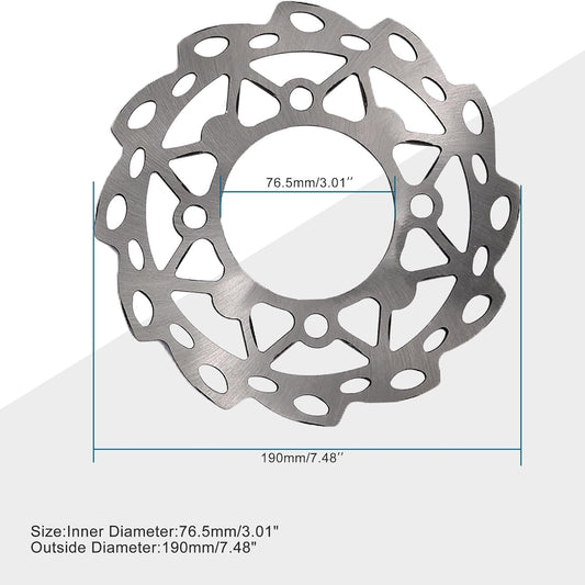 GOOFIT 190mm Disc Brake Plate Replacement for 110cc 125cc Apollo Dirt Pit Bike
