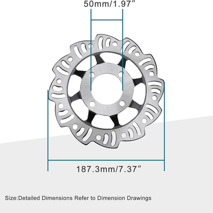 GOOFIT Motorcycle Front Rear Disc Brake Plate Rotor Replacement for 50cc 70cc 90cc 110cc 125cc Dirt Bike Motorcycle ATV Scooter