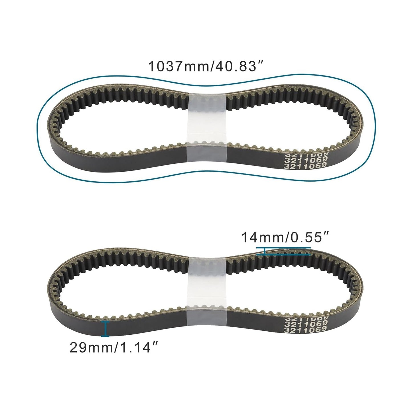 GOOFIT Drive Belt Replacement for Polaris 500 HO Duse RSE 1998 1999 2000 2001 2002 Replace 3211069