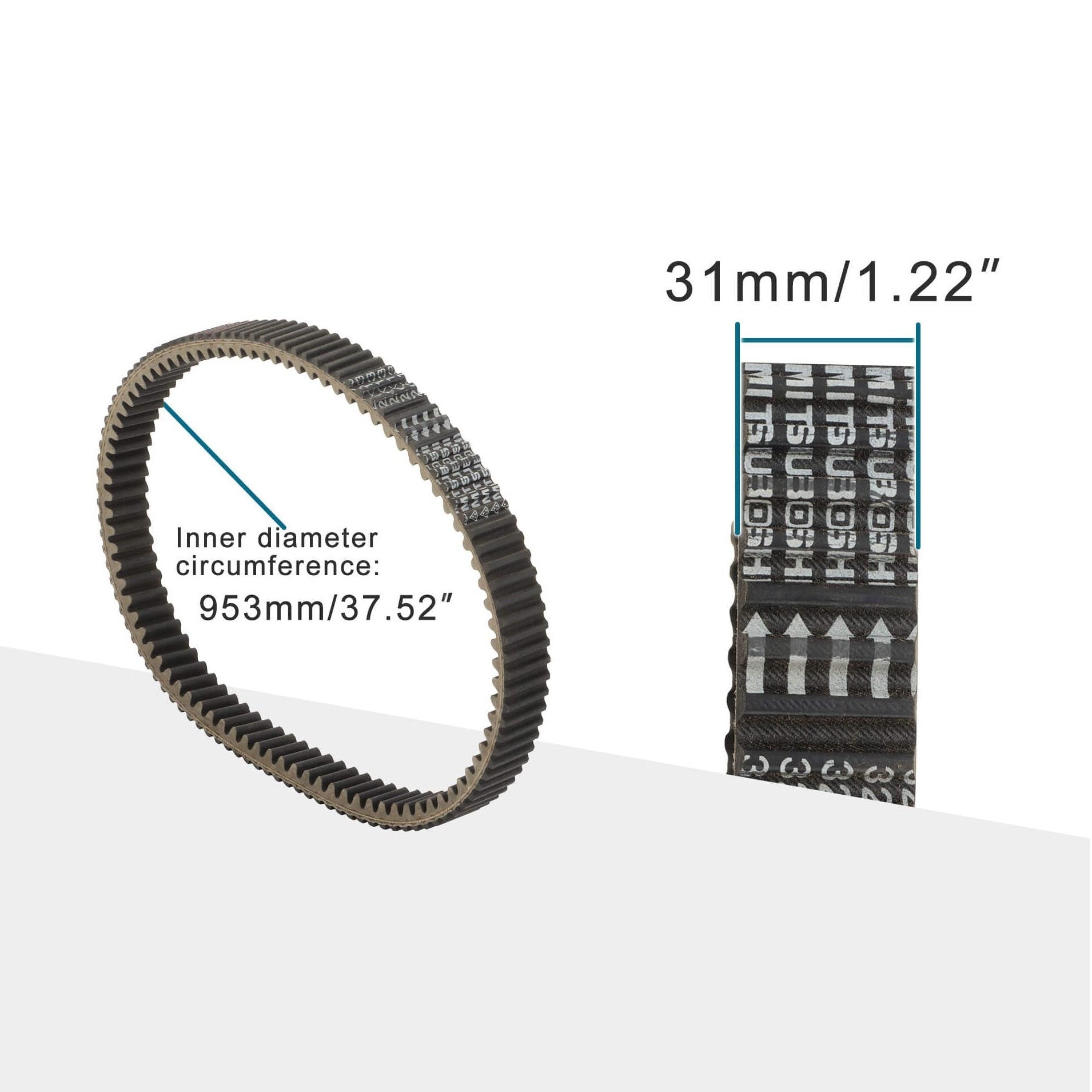 GOOFIT Heavy Duty Transmission Clutch Drive Belt 3211186 Replacement for Polaris RZR XP 4 Turbo 2016-2020 1000 XP Xpedition XP RZR XP 1000 Accessories